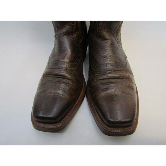 Ariat Mens Size 9 EE Brown Leather Buckaroo Stockman Cowboy Western Boots main image 7